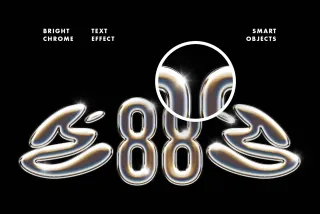 Y2K Liquid Chrome Mockup