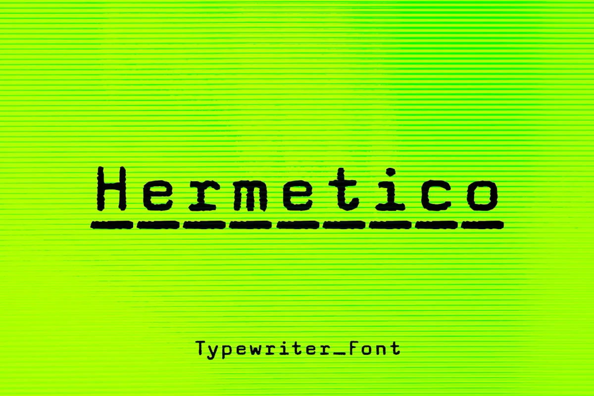 Hermetico Typewriter Font
