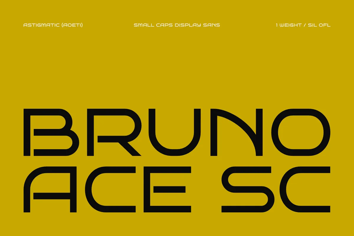 Bruno Ace SC - Free Industrial Font