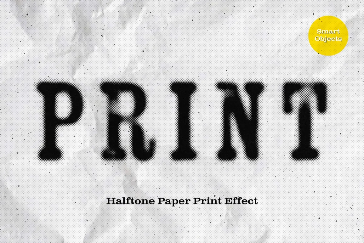 Blurred Dots Paper Print Effect