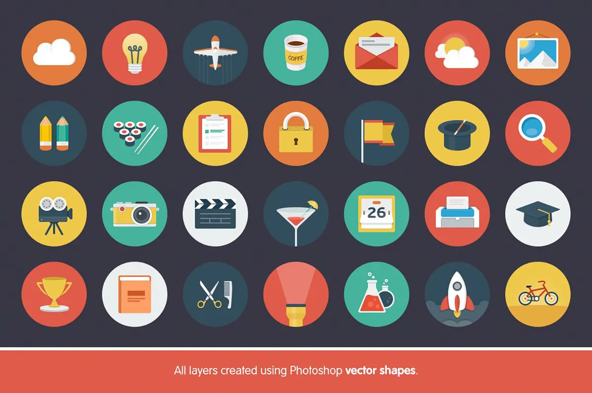 Ballicons: Flat Icons Set