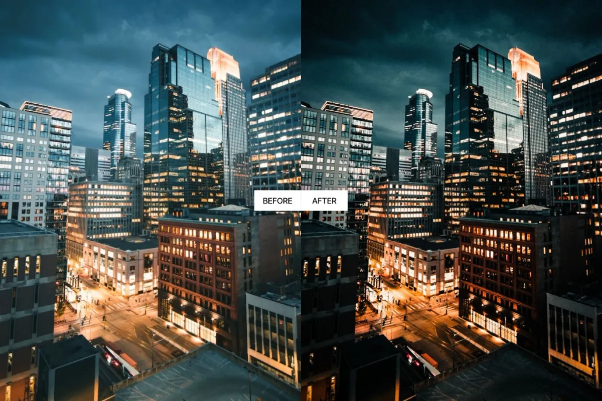 Black & Gold Cinematic Lightroom Presets