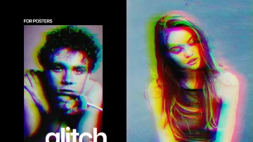 Glitch Blur Photo Effect for Posters