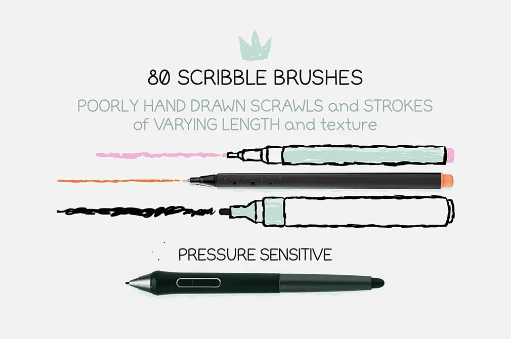 Badly Drawn Scribble Illustrator Brushes