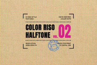 Kraft Riso Color Halftone Texture