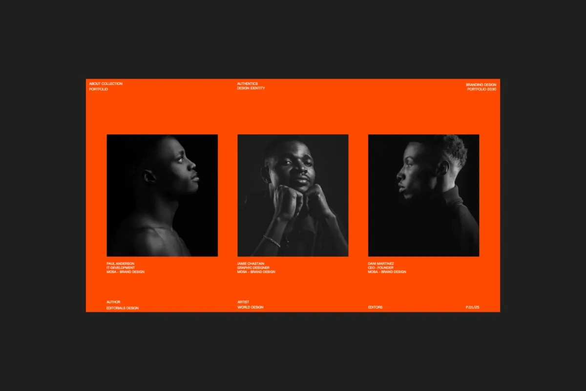Mosa - Bold Typography Google Slides Template