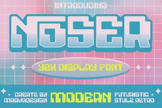 Noser — Y2K Display Font
