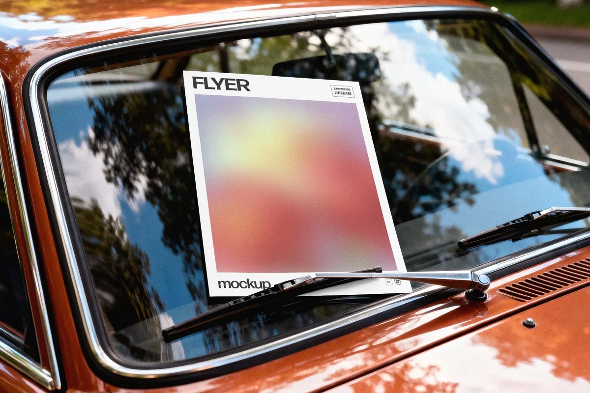 Windshield Flyer Mockup