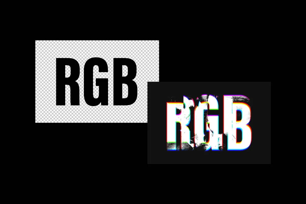 Displace RGB Text Effect
