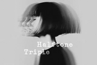 Triple Halftone Screenprint Photo Effect