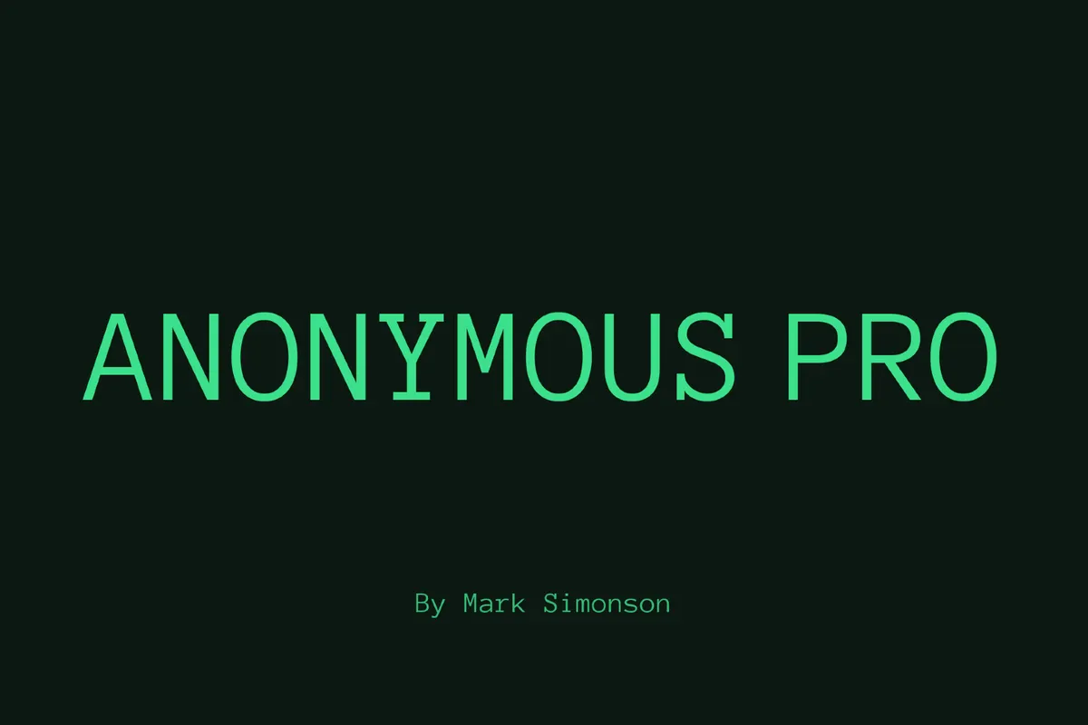 Anonymous Pro Mono Font