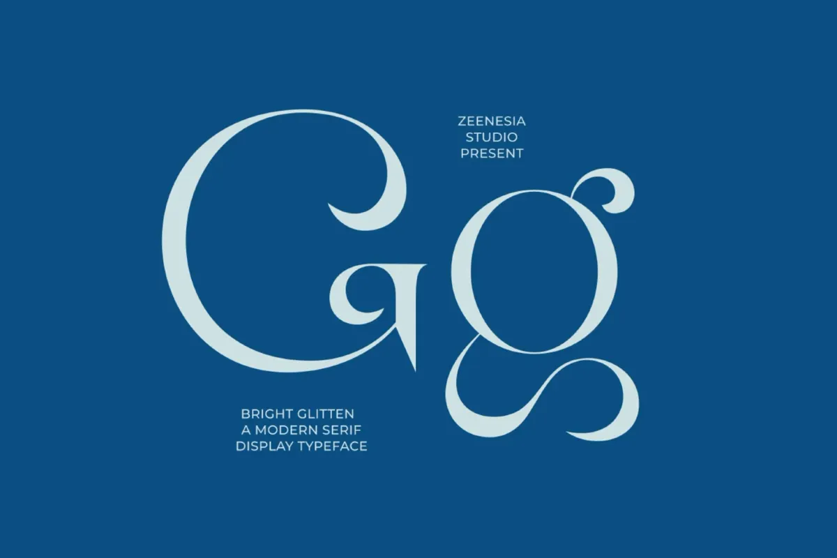 Bright Glitten - Elegant Modern Serif Display Font