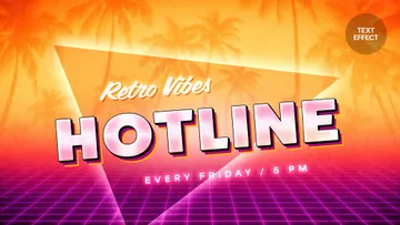 80s Retrowave Text Effect