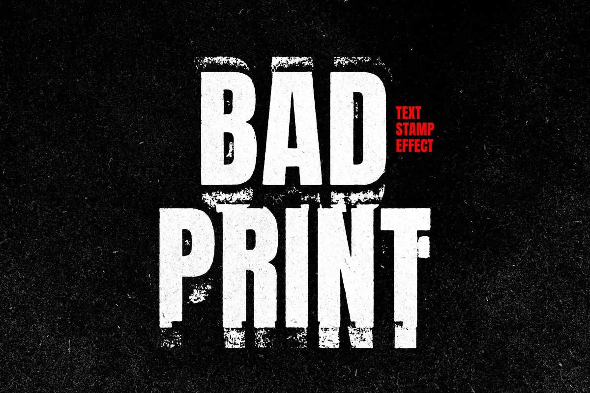 Bad Ink Print Text Effect
