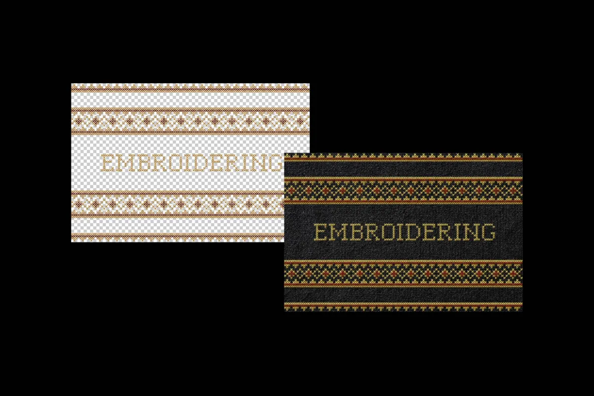Stitch Embroidery Logo Mockup