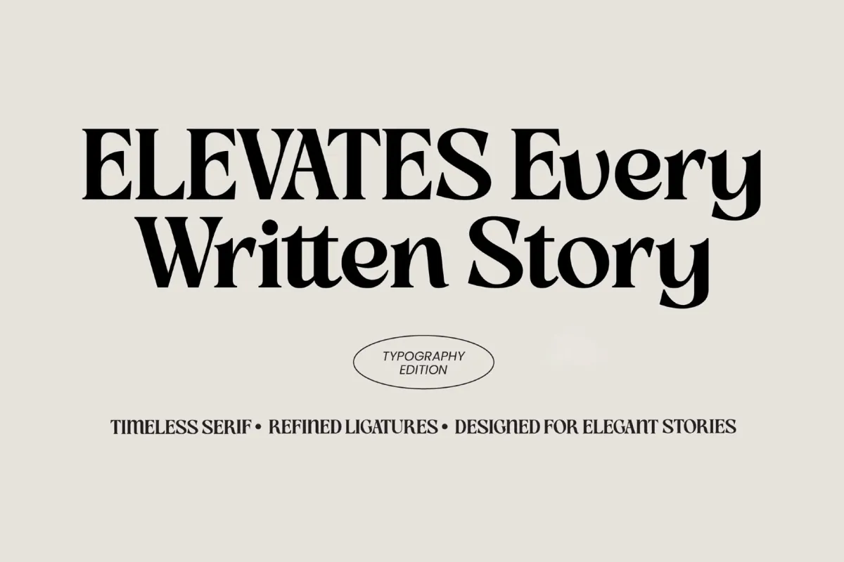 Slow Bar Stories - Retro Display Serif Font