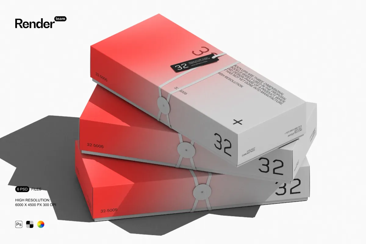 Paper Box Mockup Collection with Hang Tag