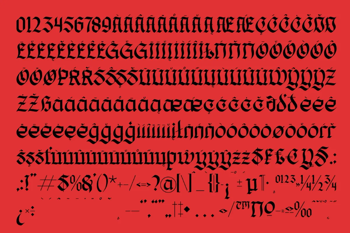 Hillyorn - Modern Blackletter Font
