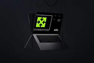 MacBook In The Dark Mockup