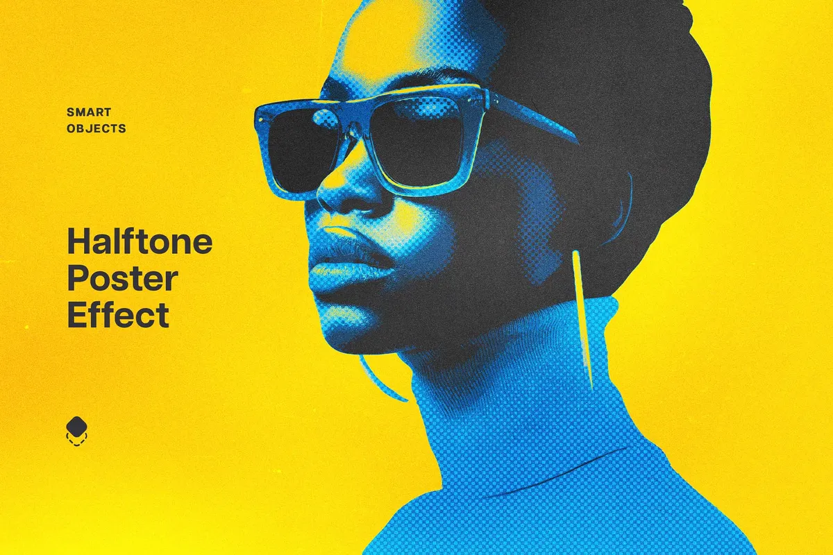 Halftone Poster Photo Effect