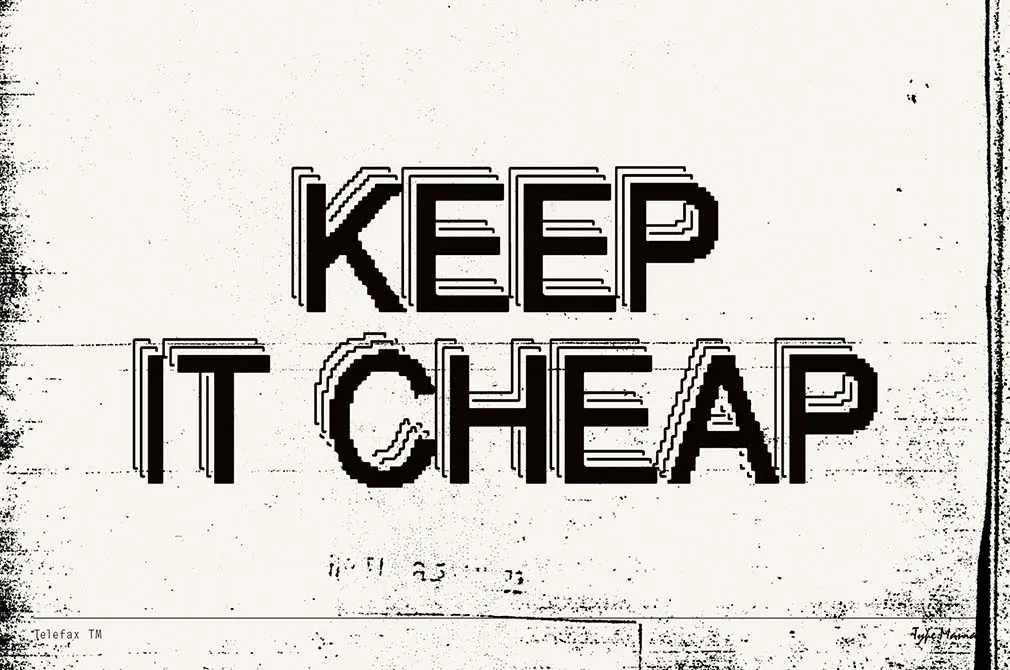 Telefax TM — Eroded Fax Typeface
