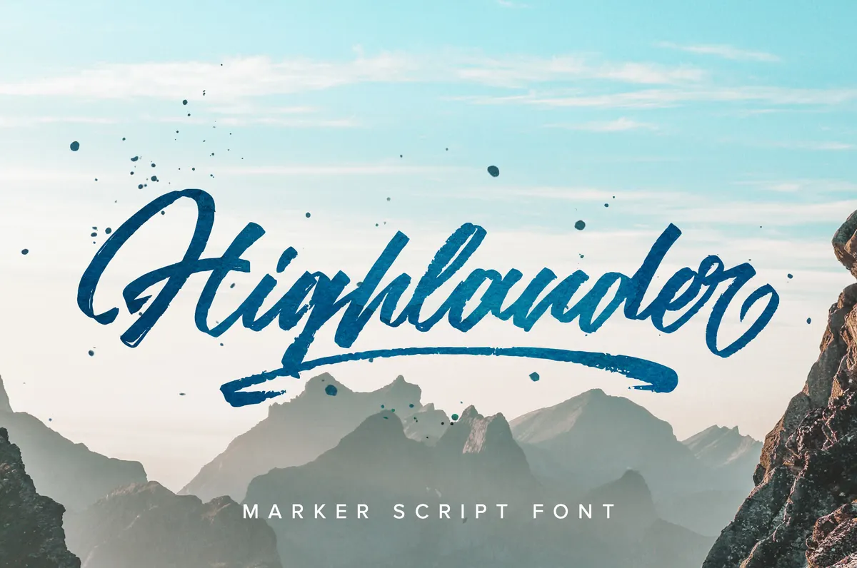 Highlander Marker Script Font
