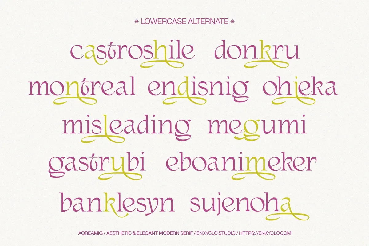 AQREAMIG — Modern Luxury Serif Font