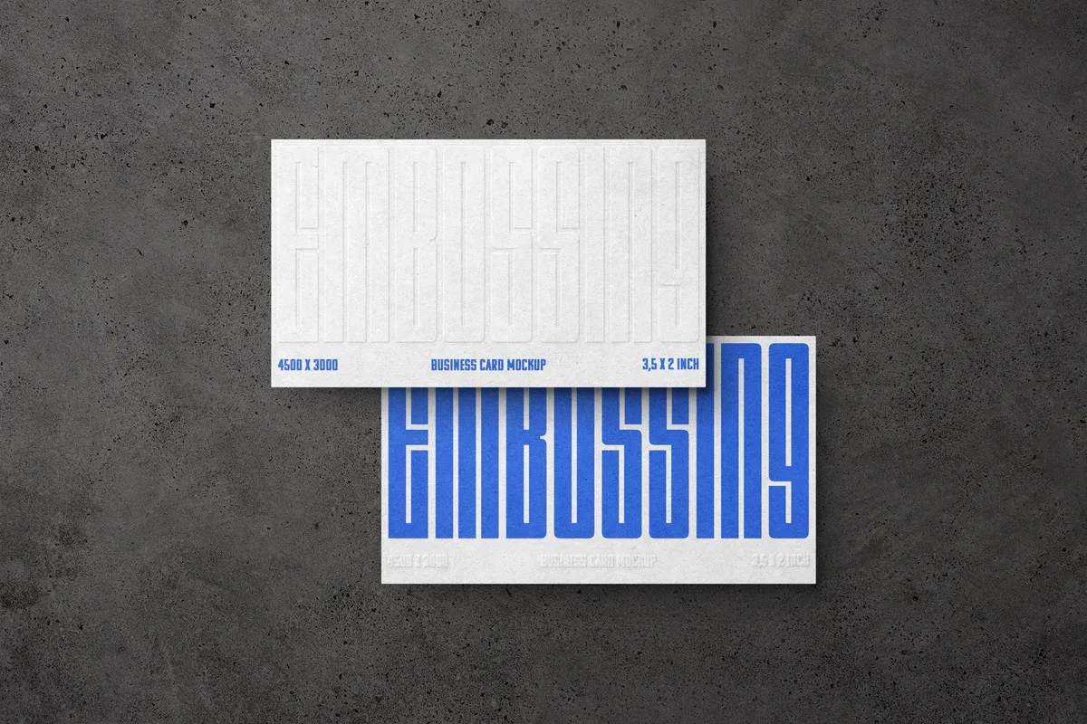 Embossing Business Card Mockup