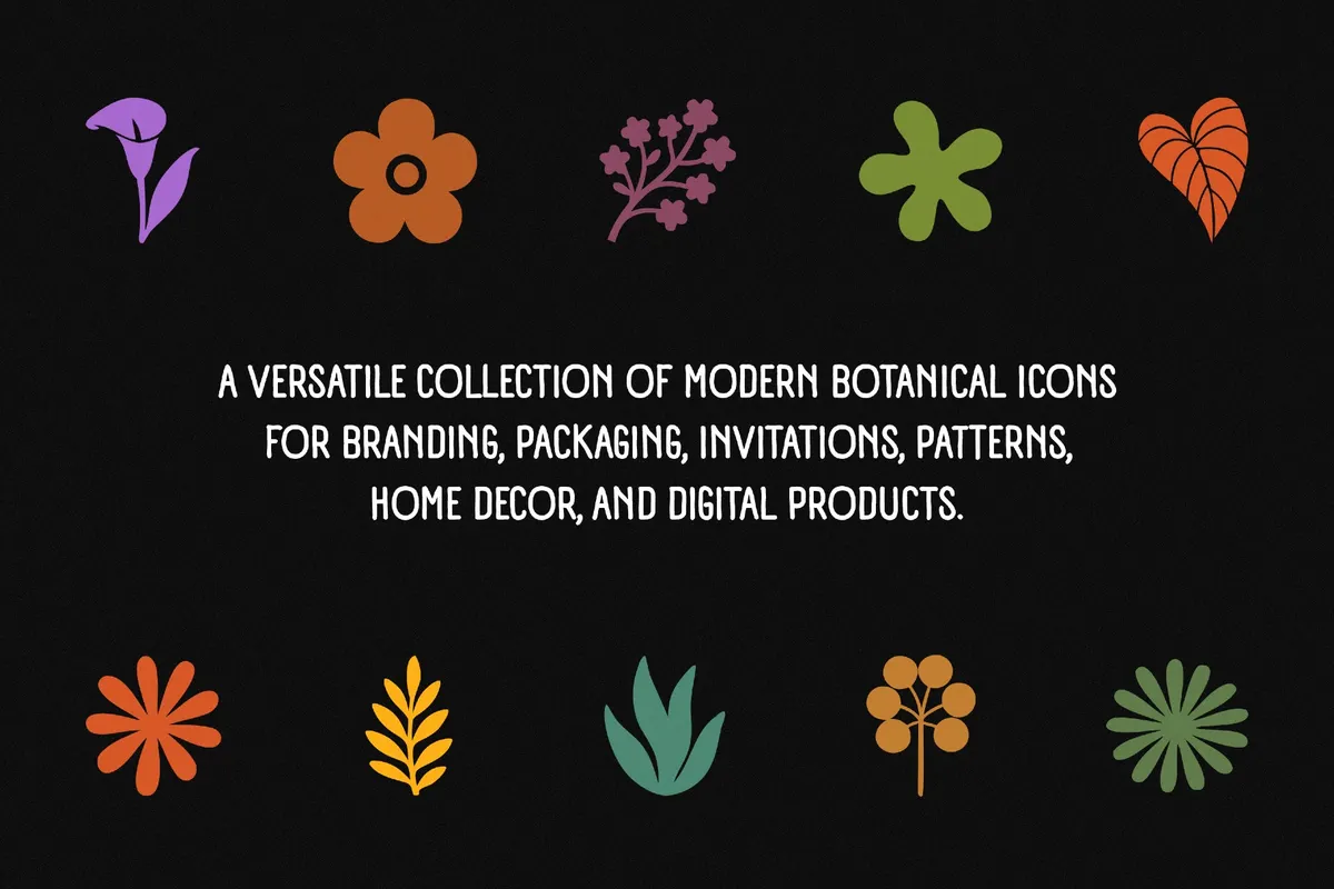 Flora Elements: 208 Botanical Shapes