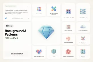 3D Background & Pattern Icons