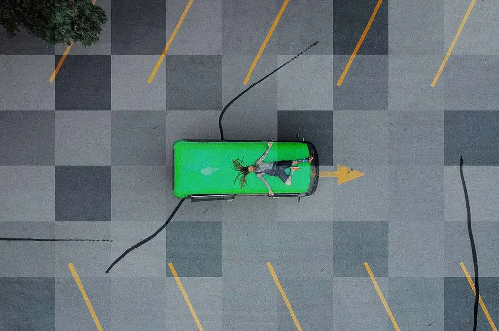 Checkered Pixelated Poster Effect
