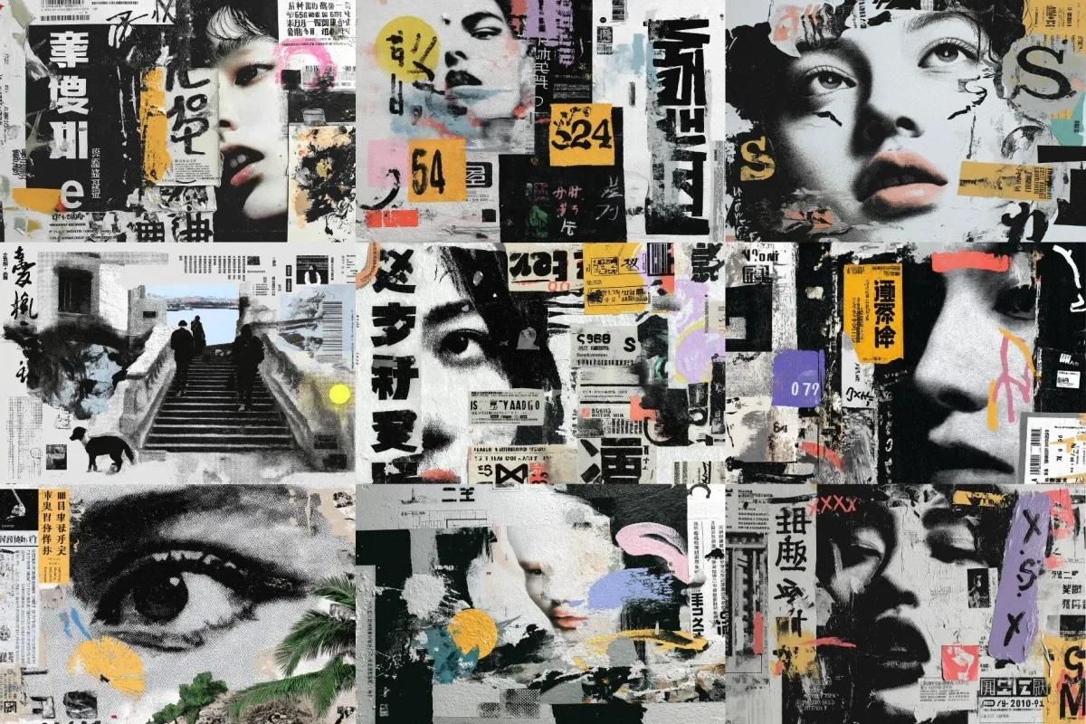 70 Aesthetic Japanese Collage Backgrounds