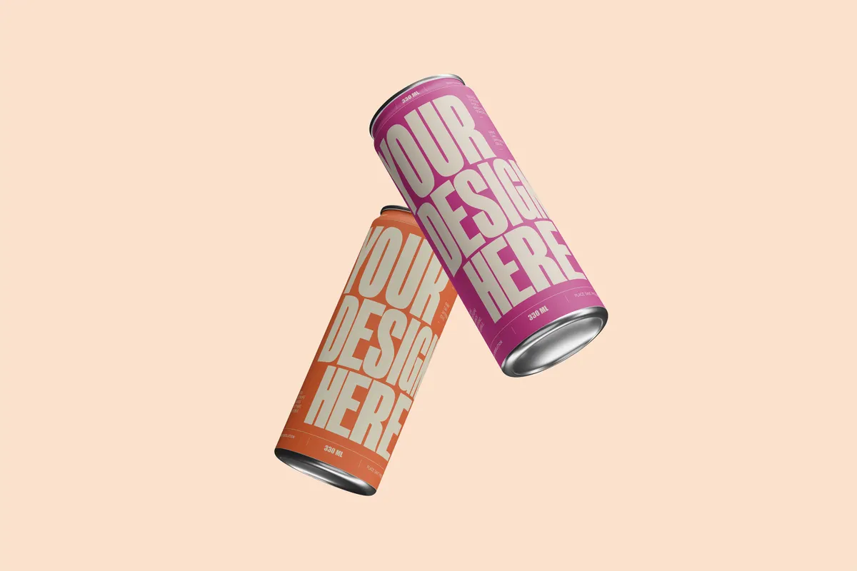 Crossed Duo 330ml Can Mockup