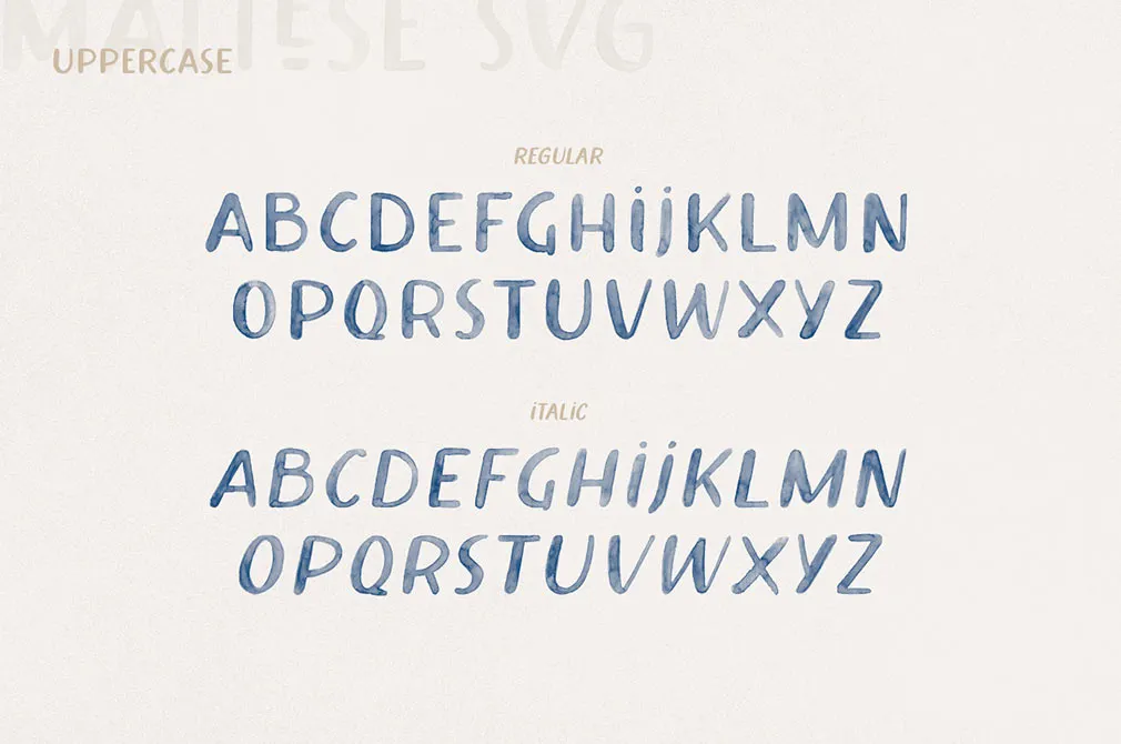 Maltese Watercolor Font