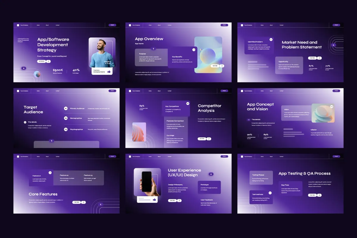 App/Software Development Strategy Google Slides