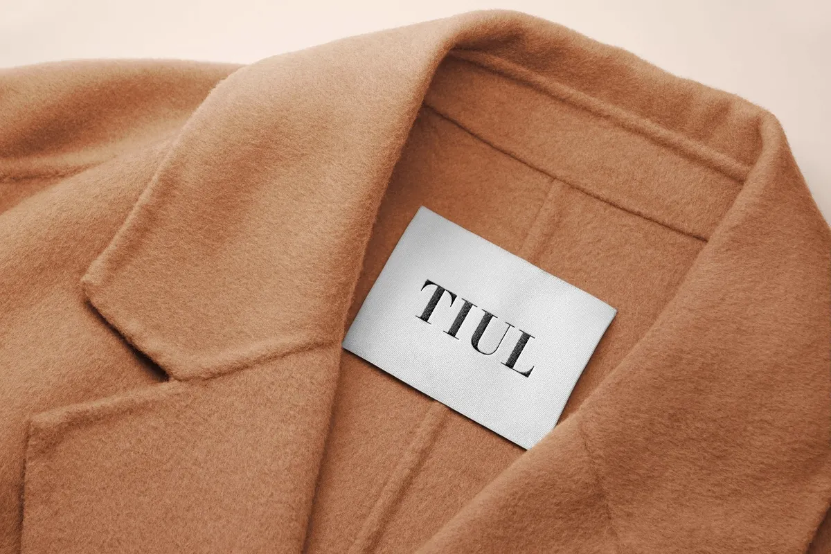 Overcoat Collar Tag Mockup
