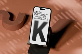 iPhone 16 Mockup in Clay Studio