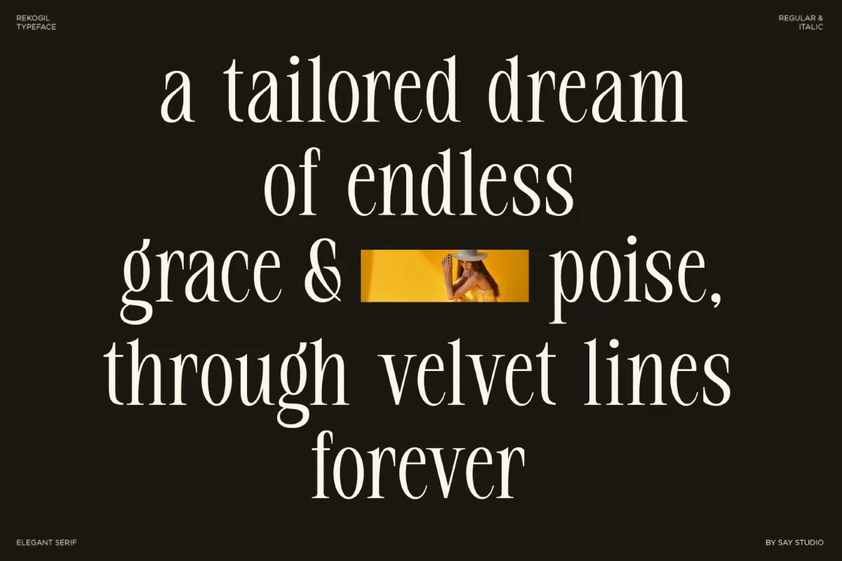 Rekogil - Luxury Ligature Serif Font