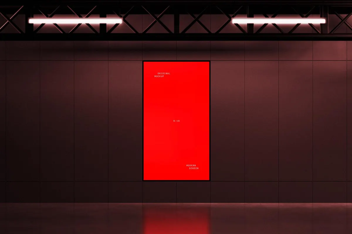 Vertical Screen Display Mockup