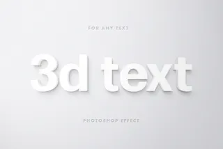 White 3D Text Effect