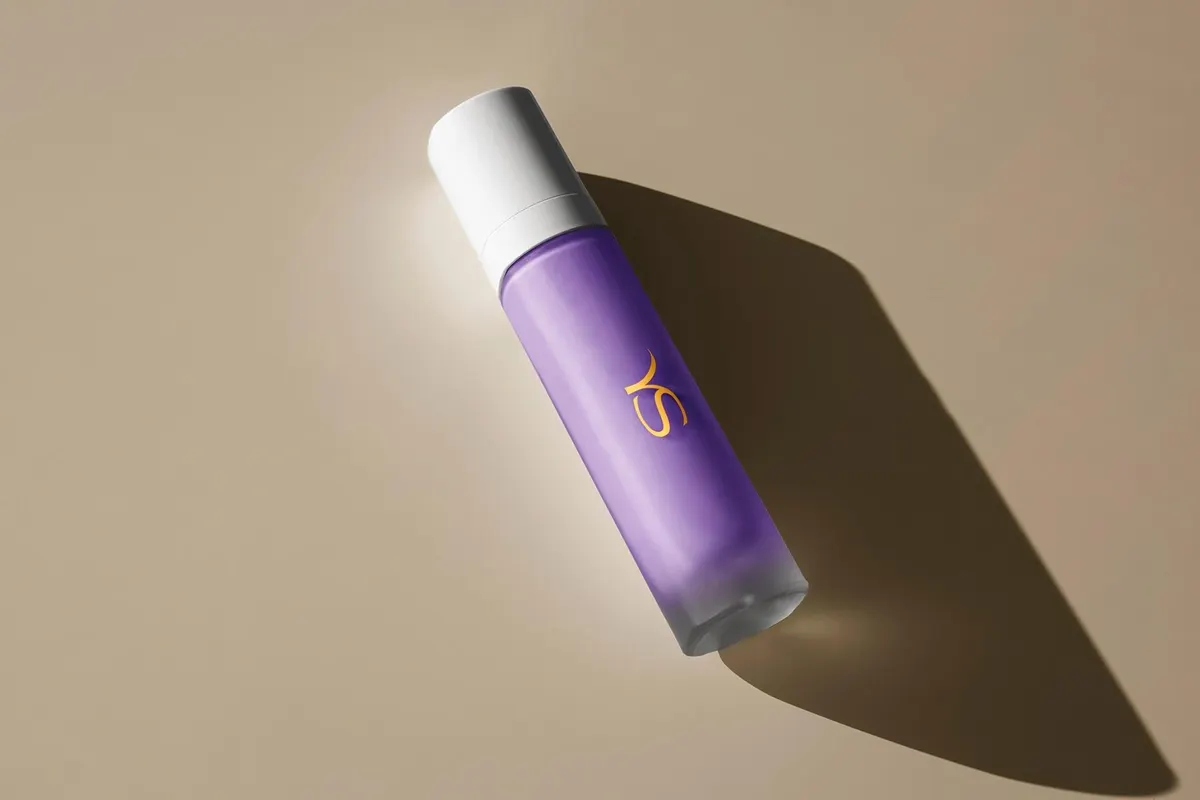 Matte Glass Cosmetic Bottle Mockup