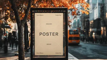 Bus Stop Poster Mockup