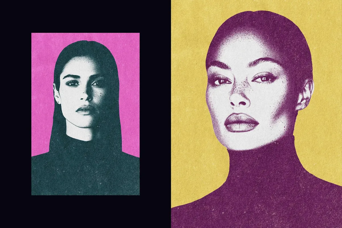 Riso Printer Photo Effect