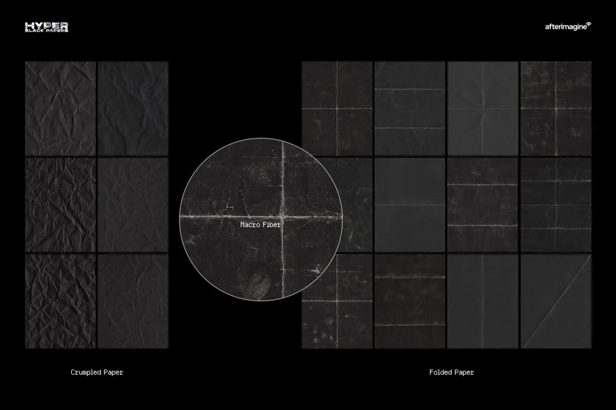 Hyper Black Paper Texture Overlay