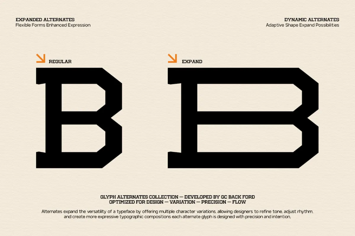 GC Back Ford - Athletic Slab Serif Font