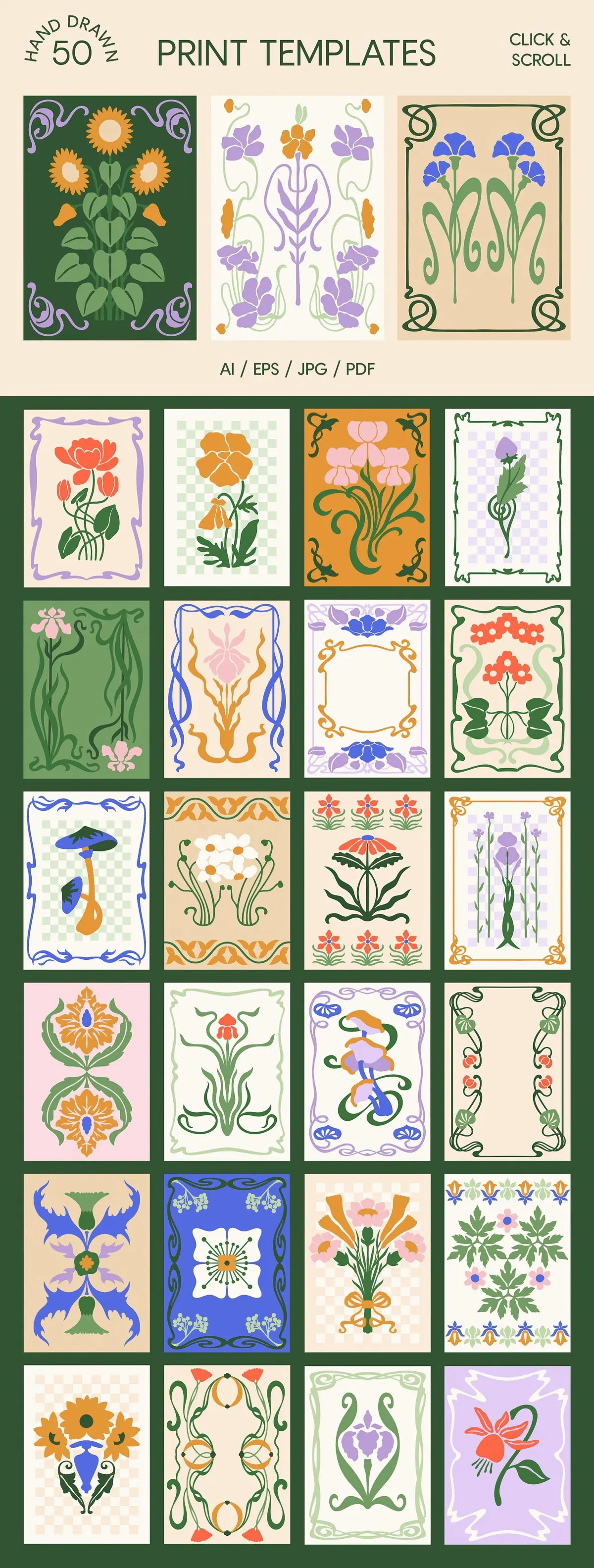 Art Nouveau Vector Print Creator