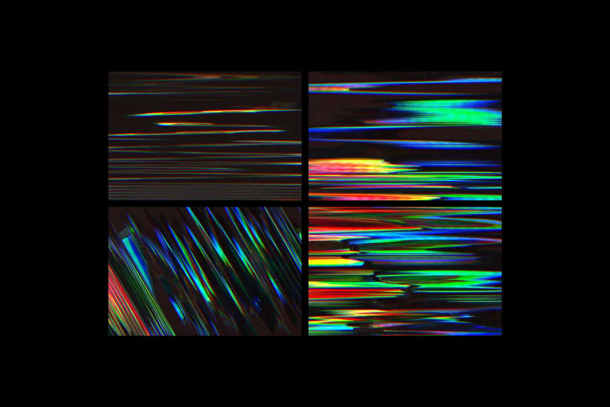 Blurred Glitch Overlay Collection