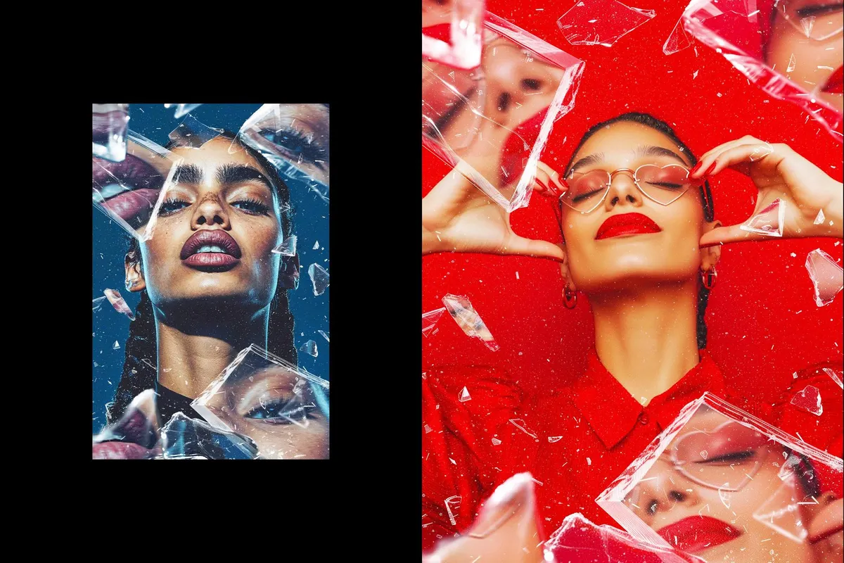Broken Glass Photo Effect
