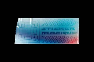 Ripped Ducktape Sticker Mockup