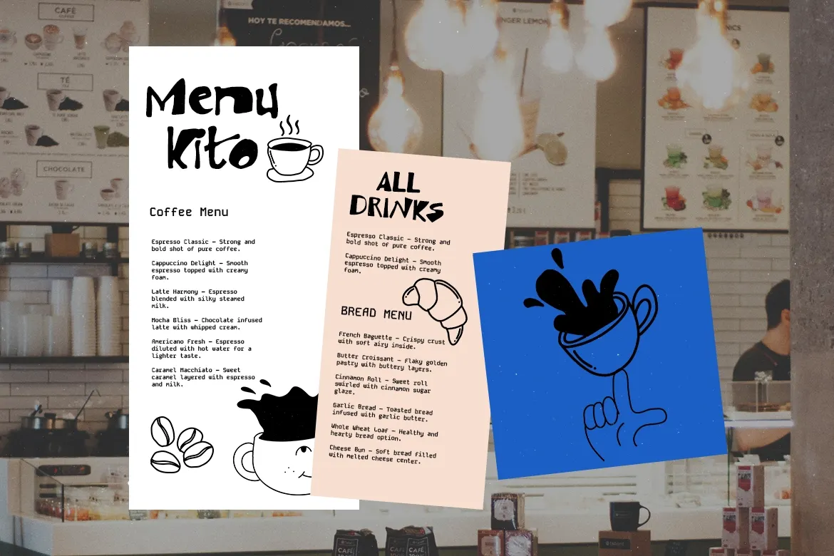 Cafe Sticker Illustrations